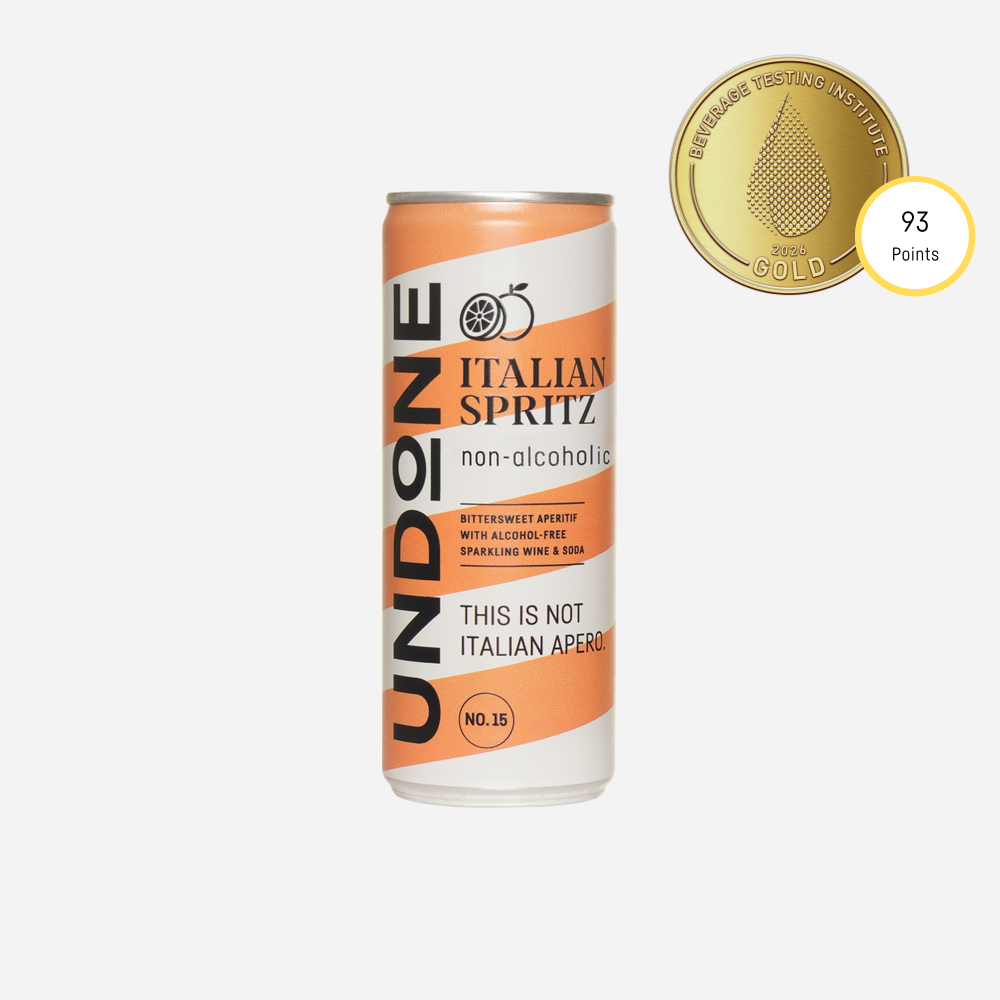 UNDONE No. 15 Italian Spritz can with Beverage Testing Institute 93-point gold medal