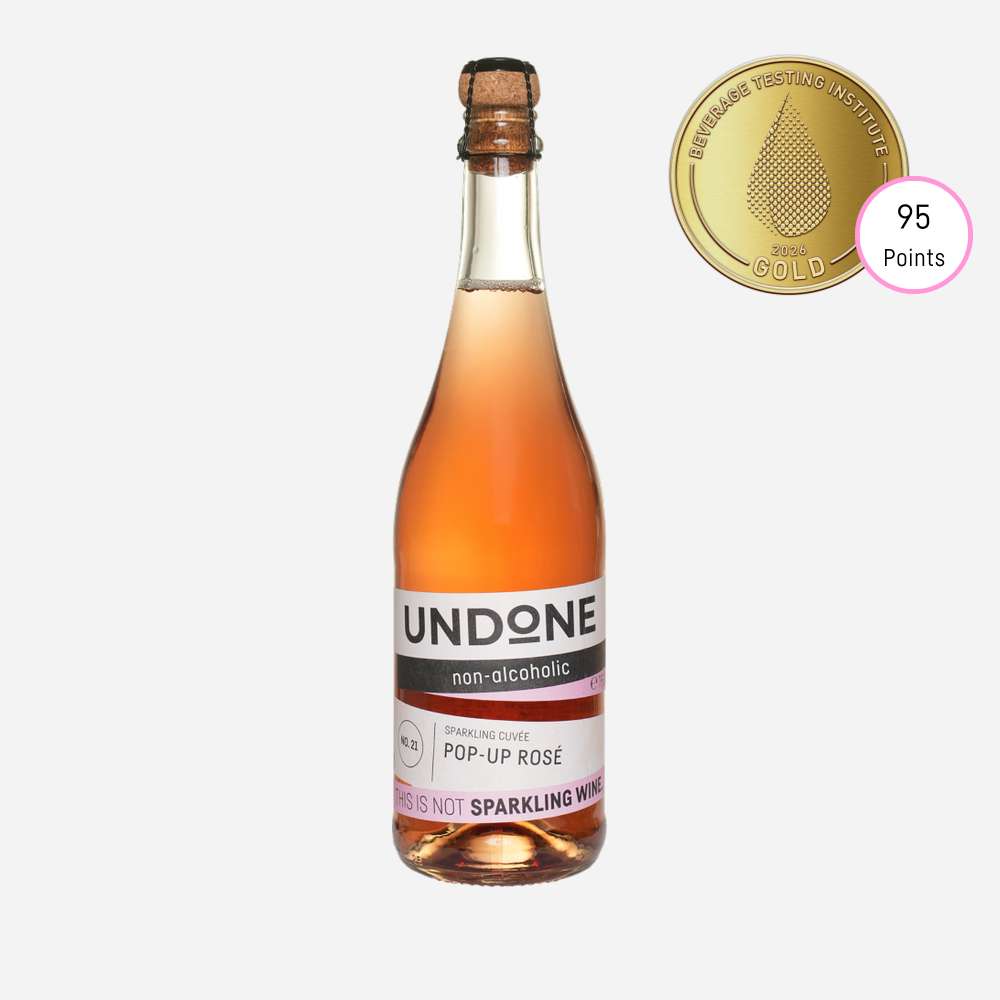 UNDONE No. 21 Pop-Up Rosรฉ NOT SPARKLING WINE bottle with Beverage Testing Institute 95-point gold medal