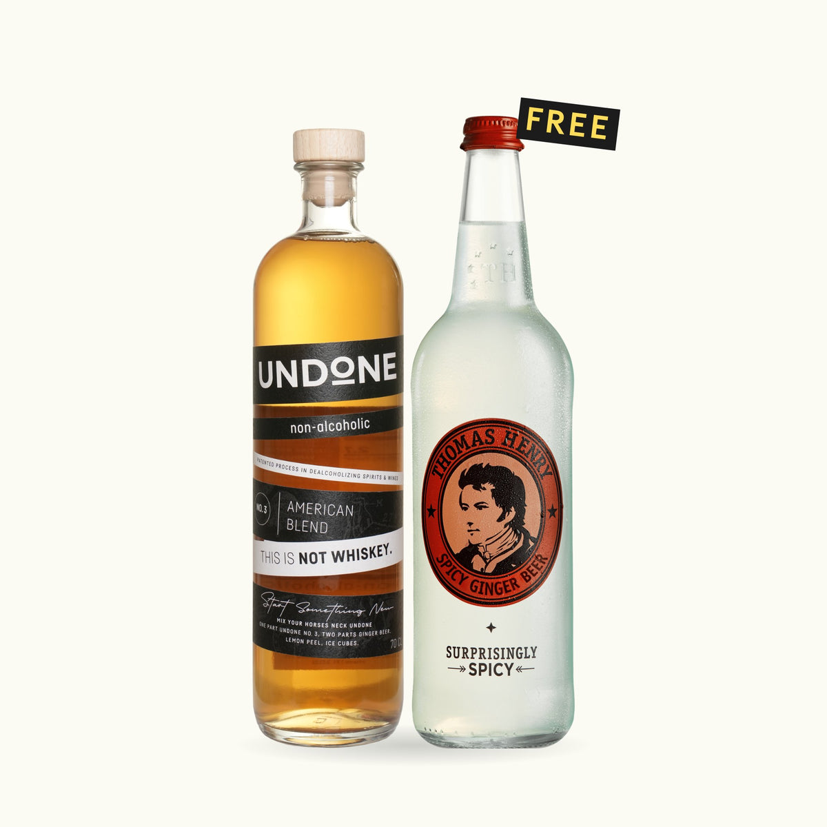 UNDONE No. 3 NOT WHISKEY with a free Thomas Henry Spicy Ginger Beer 750ml
