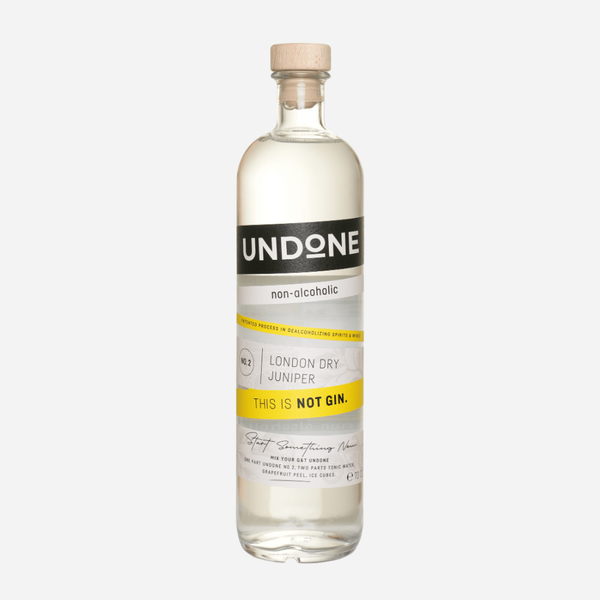 UNDONE No. 2 London Dry Juniper NOT GIN bottle