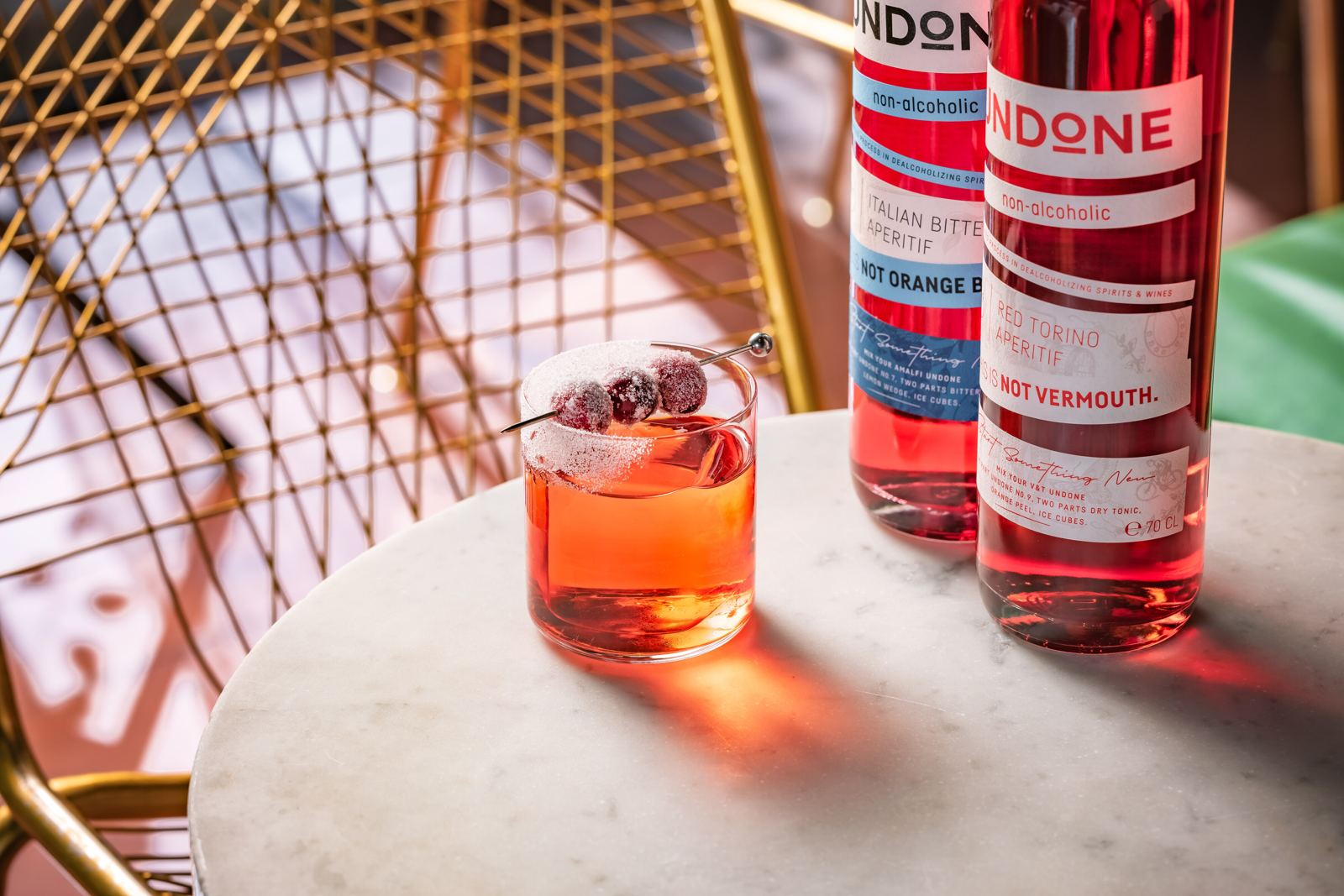 UNDONE Negroni Set bottles and serve