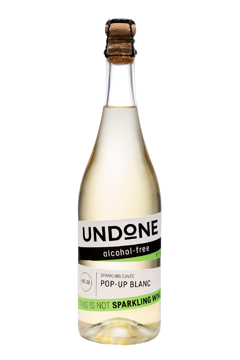 undone alcohol free sparkling cuvée pop-up blanc