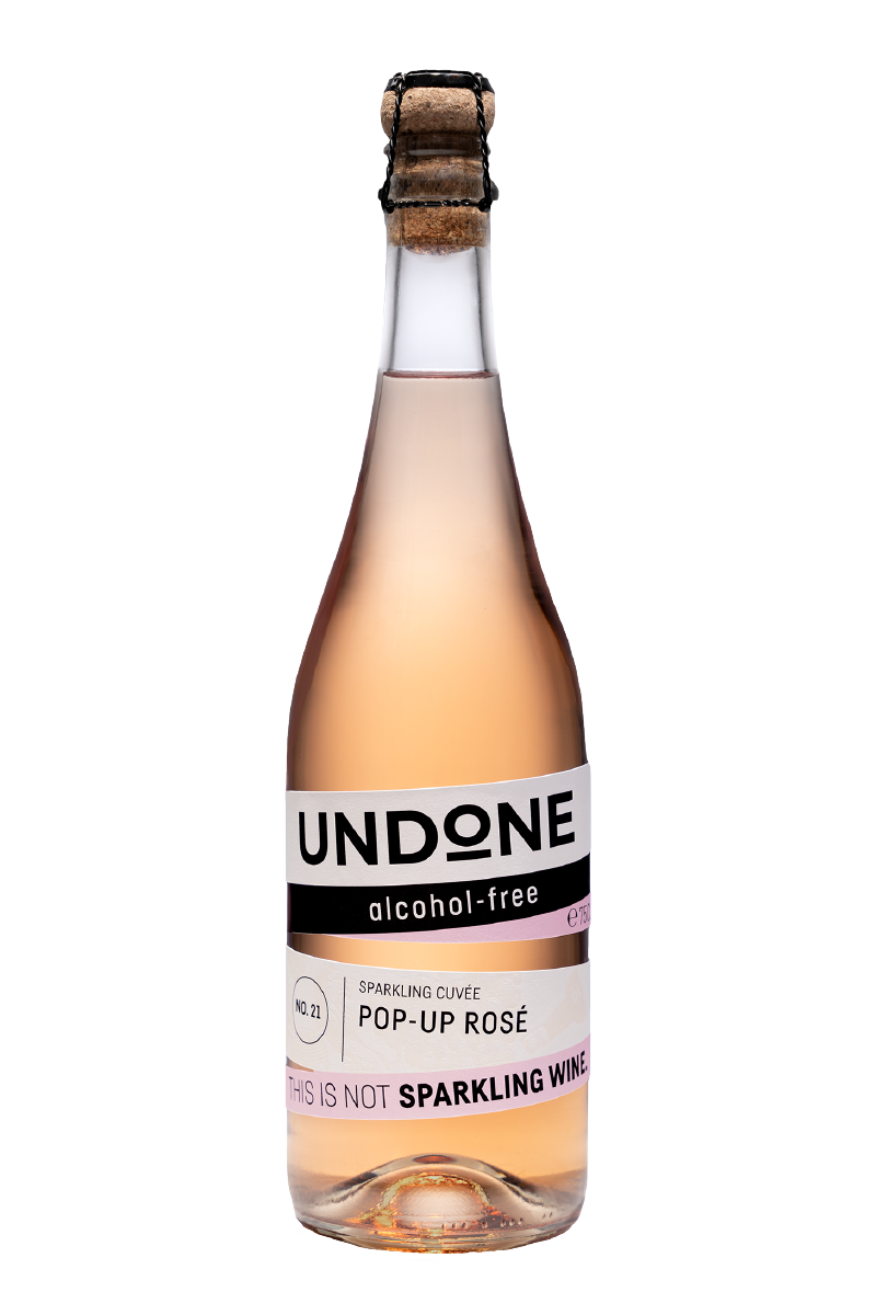 undone alcohol-free sparkling cuvée pop-up rose